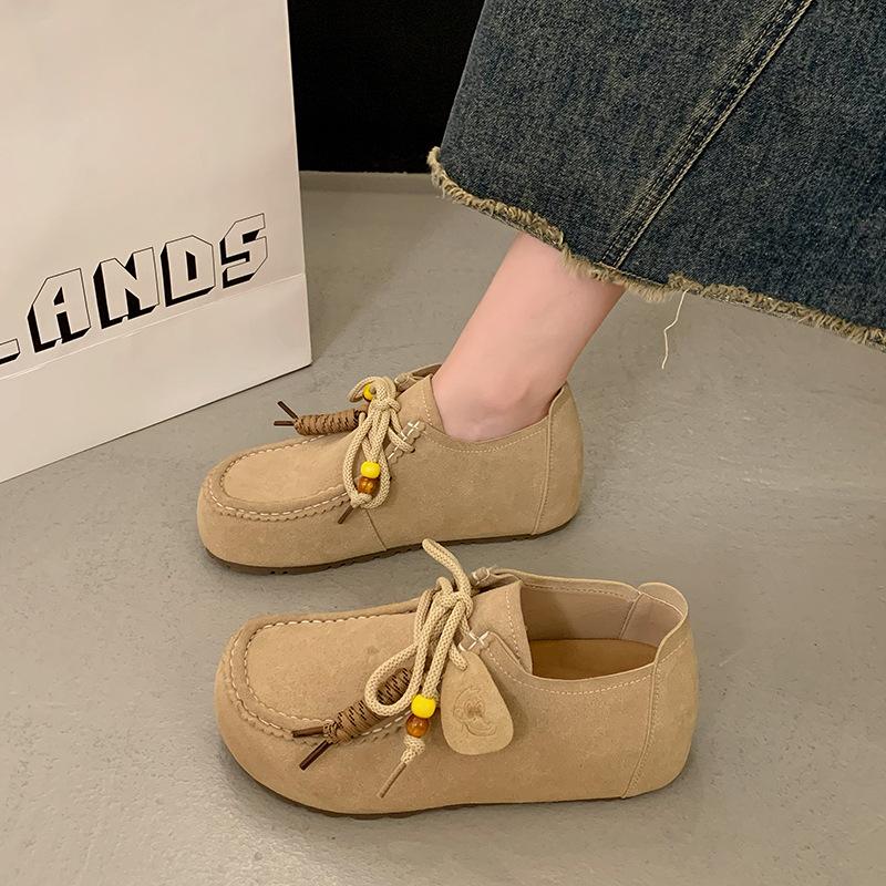 New Spring and Autumn Thick-soled Women's Versatile Casual Square Head Light Lazy Shoes
