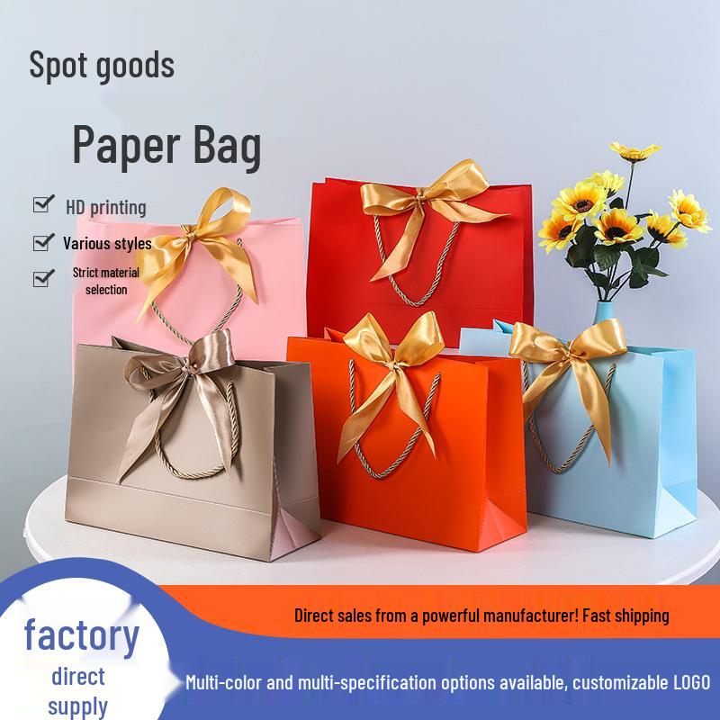 Gift, Cosmetic & Shopping Paper Bags with Bow Handles