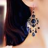 LUXY MOON Water Drop Turquoise Women Bohemian Vintage Earrings Exaggerated Long Earrings