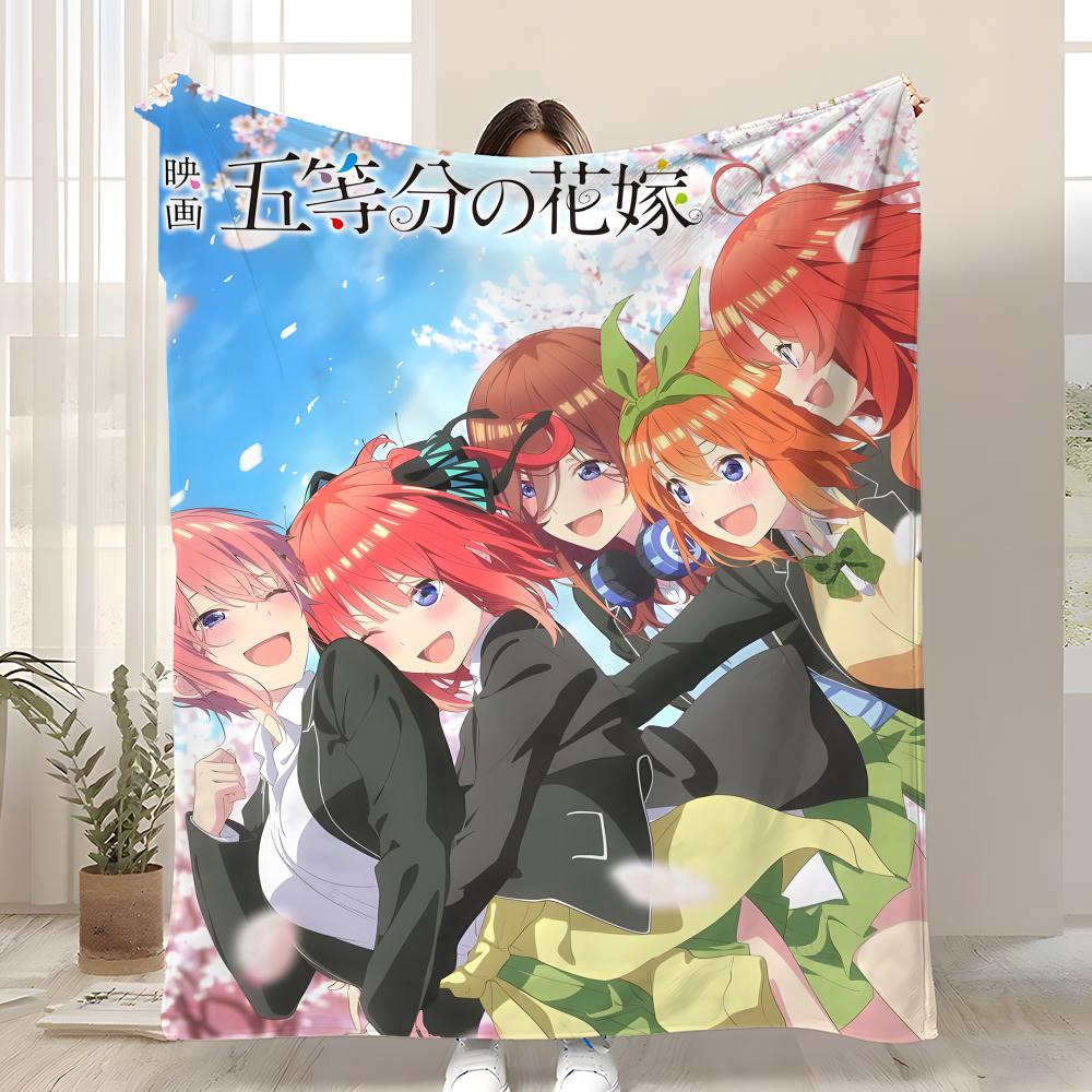 

The Quintessential QuintupletsS Throw Soft Coral Fleece Blanket 310gsm Fluffy Warm Throw for Sofa Bed Couch Bedroom Decor 75cmx90cm