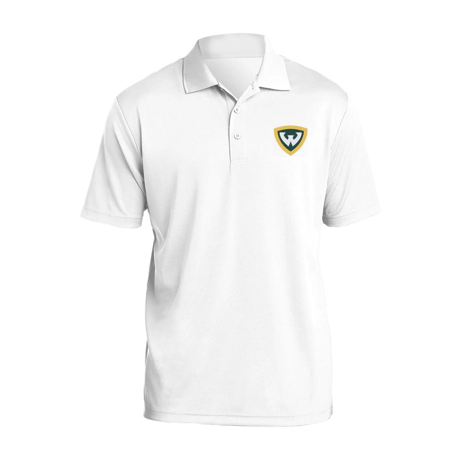 Wayne State Primary Logo EMB Polo - White 4XL