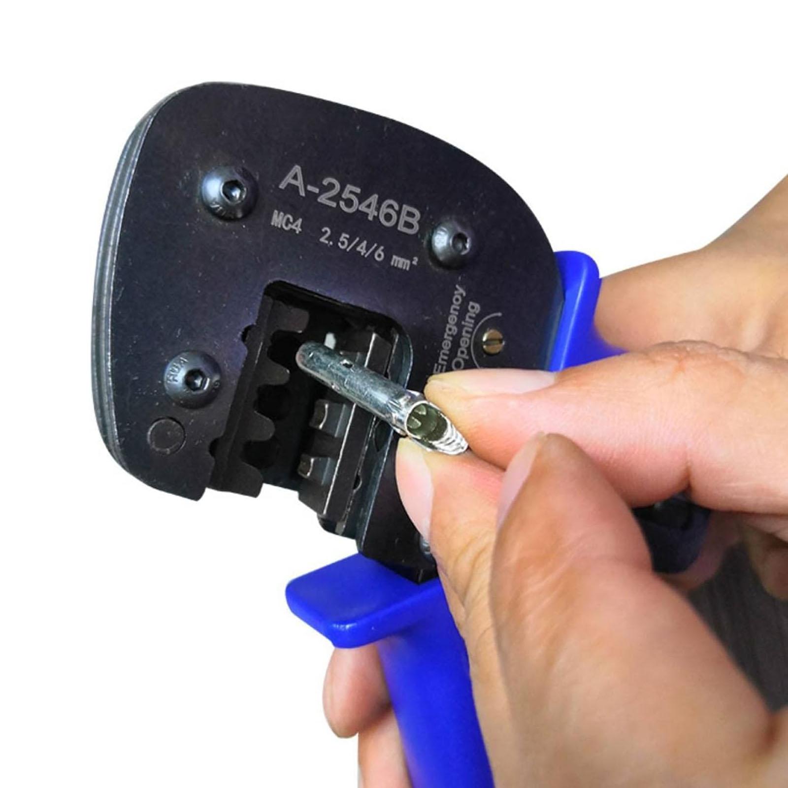 A-2546B MC4 Solar Crimping Pliers, 2.5/4/6mm² 14-10AWG Hands Solar Photovoltaic Connector Crimper China Mainland