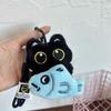 6/1pcs Cute Plush Black Cat Doll Toy Keychain Bag Pendant Charms Kawaii Keyring Accessories For Women Couples Gift