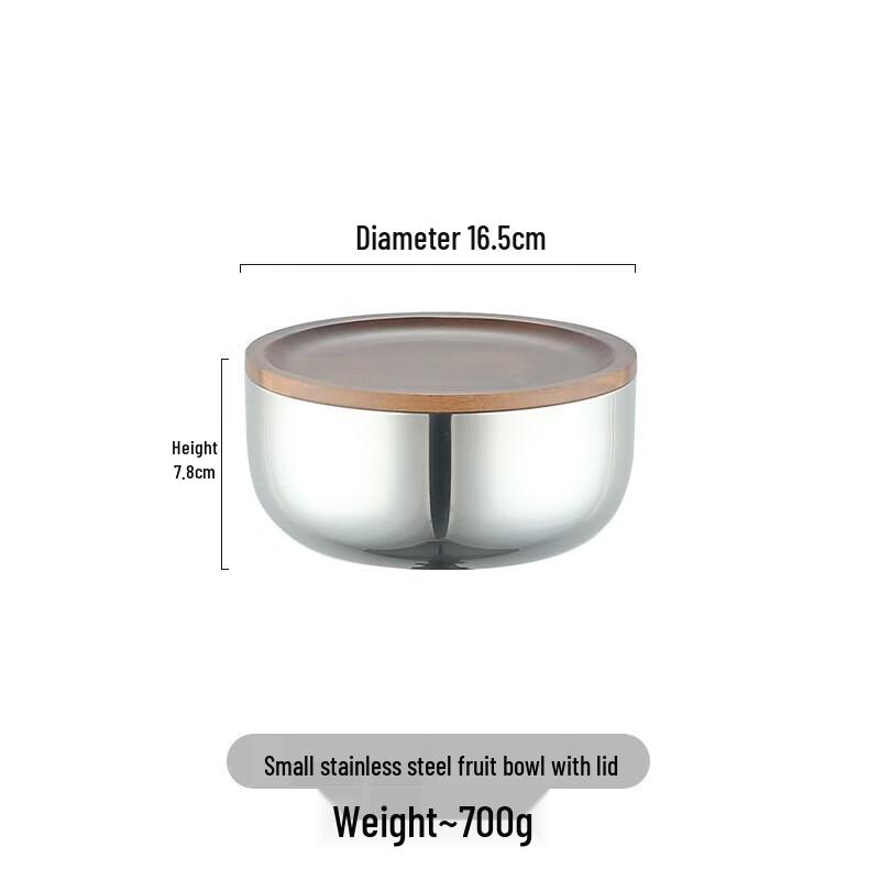 Small Lidded Stainless Steel Snack Container
