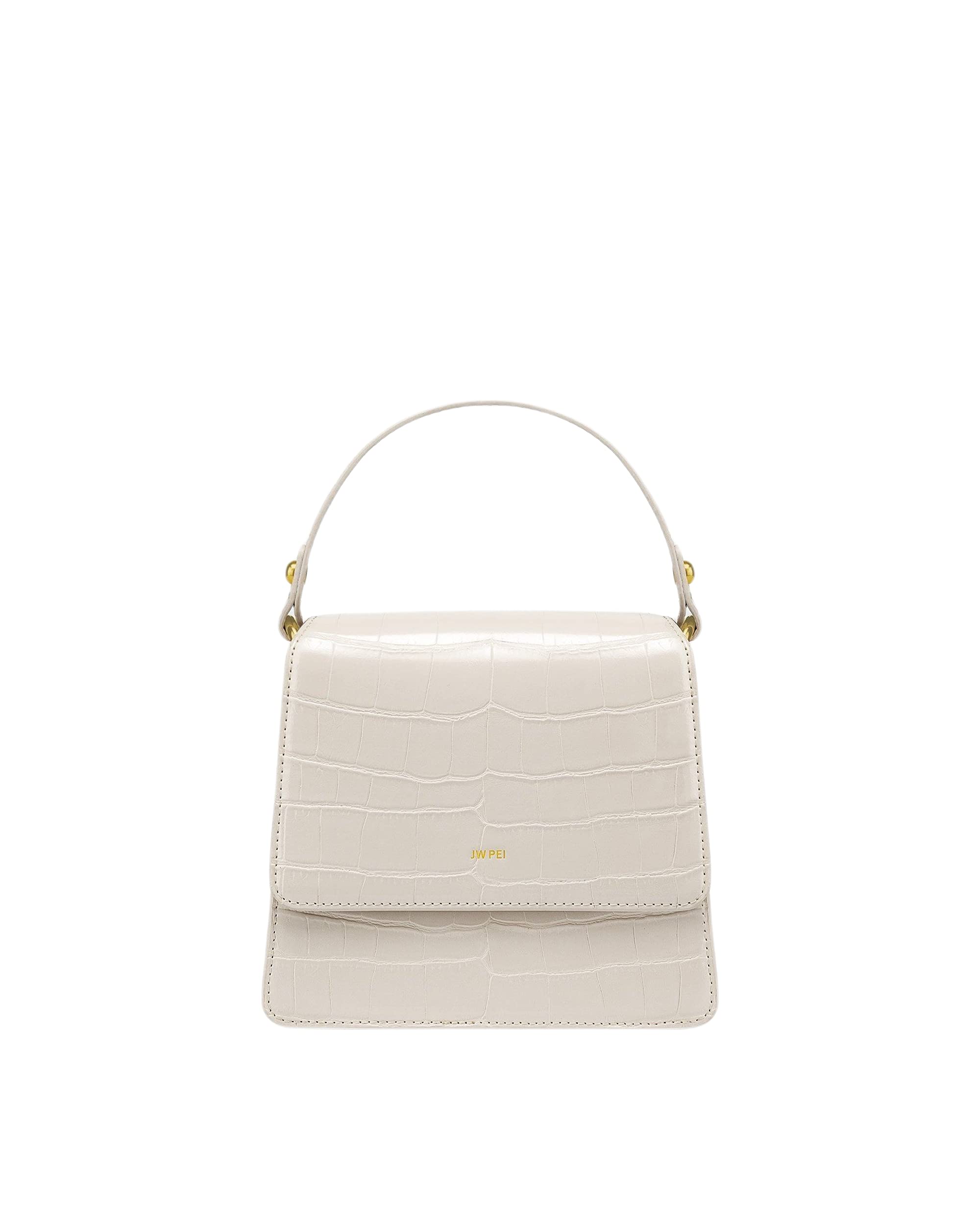 

[JW PEI] Fae Handle Bag - Ivory White Crocodile Embossed