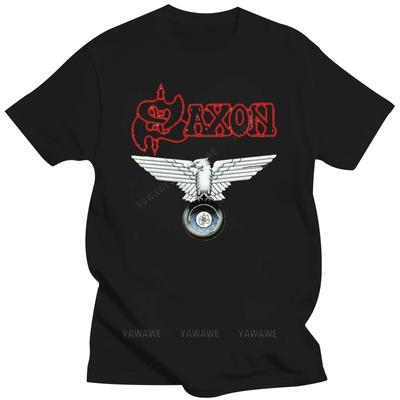 Koszulka humorystyczna w stylu vintage bawełniana z krótkim rękawem saxon Wheels of Steel MĘSKIE koszulki MUZYKA ZESPOŁU odzież saxon koszulka unisex