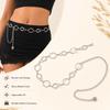 Runde Kettenglieder Taillenkette Verstellbare Kette Körperkette Geschenke Taillengürtel für Kleider