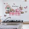 Kreativer Esstisch Küchengeschirr Küche Esszimmer Heimhintergrund Verschönerung und Dekoration Wandaufkleber