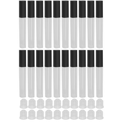 20 Stück Lipgloss-Tuben Balsamflasche Lipgloss Klare Plastik Leere Nachfüllbare Balsam-Röhrchenflaschen Behälter 4,5ML