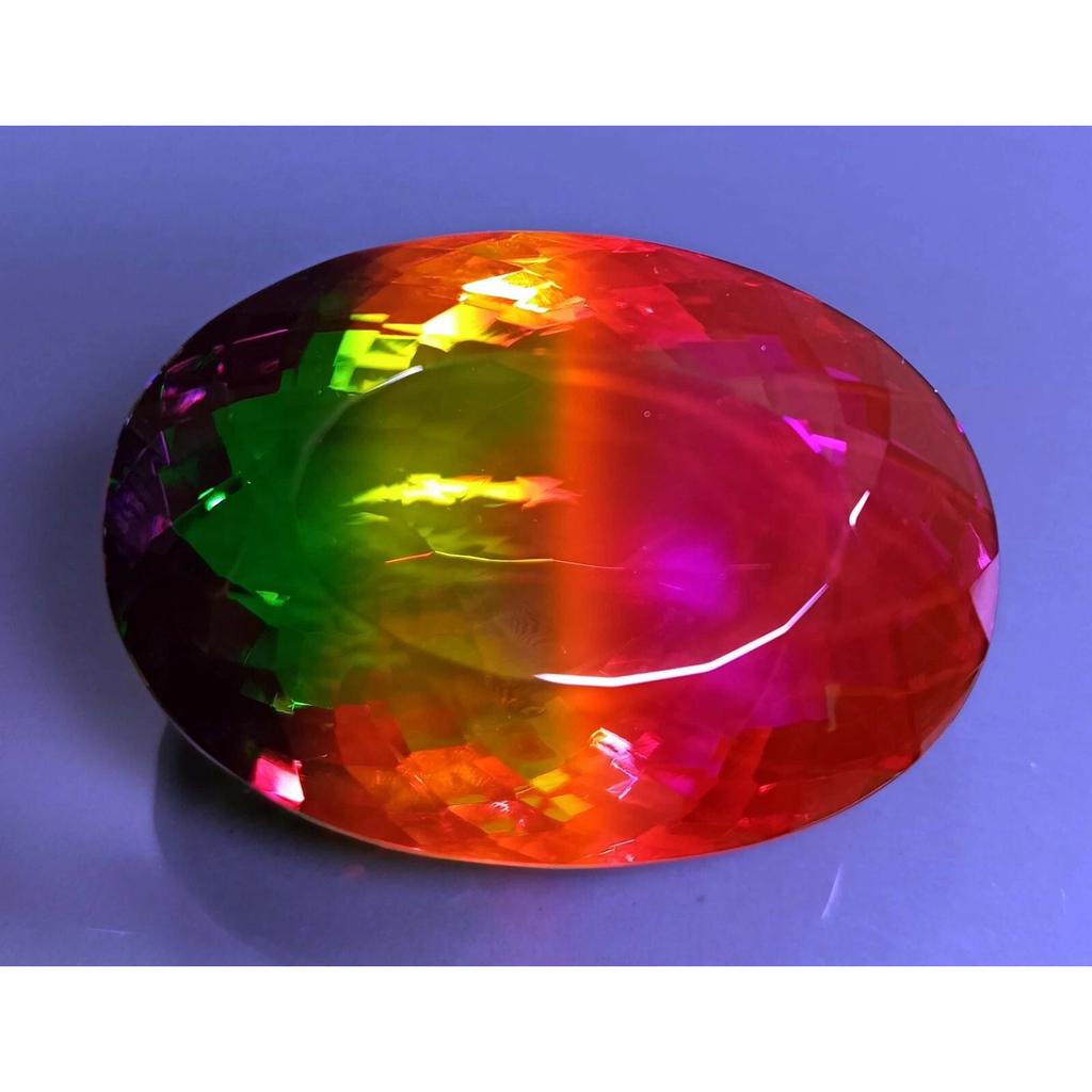 Natural Tourmaline Bi-Color 78-79 Ct Oval Cut Certified Beautiful Gemstone