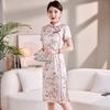 Silk cheongsam  new women's young retro Republic of China small man daily mulberry silk dress