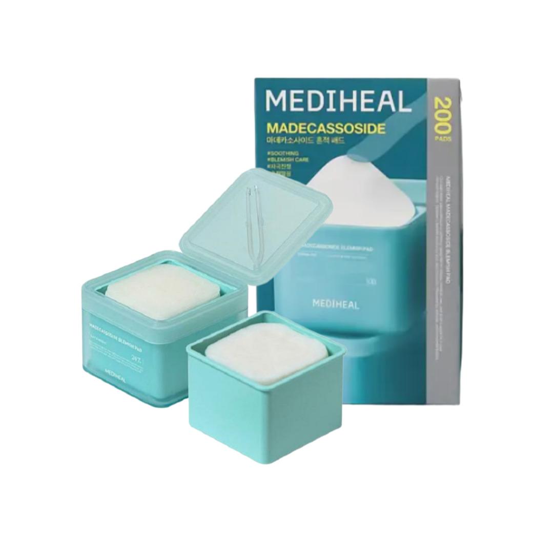 

Mediheal Madecassoside Blemish Toner Pads 100 Sheets + 100 Sheets Refill – Soothing & Texture Care Set
