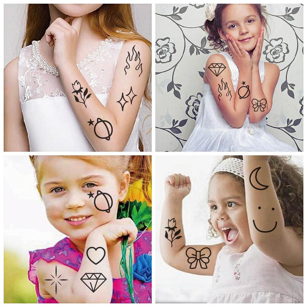 Neue Koreanische Schwarz-Weiß Kleine Ausdrucks-Tattoo-Aufkleber Wasserdicht Partygeschenk Lustige Gesichtsaufkleber