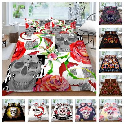 Parure de lit Style crâne 3D, ensemble de literie de luxe, haut de gamme, à la mode, pour hommes, femmes et filles, King Size, décoration de chambre à coucher