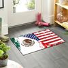 Flag Mexico Indoor Doormat Entrance Door Mat Slip Rubber Door Front Pad Crystal Velvet American And Mexican Mixed Floor Mat