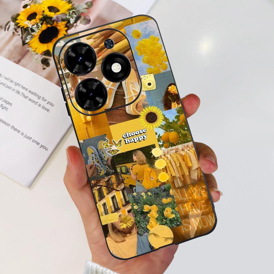 For Tecno Spark Go 2024 Cover Case Ultra Slim Soft TPU Bumper Shell On Infinix Hot 40i Hot 40 Pro Hot40 Fundas Painting Cartoon