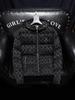 Europäische Trendmarke Herren Winter Dicke Kapuzenenten Daunenjacke - Leichter Luxus Bedrucktes Design