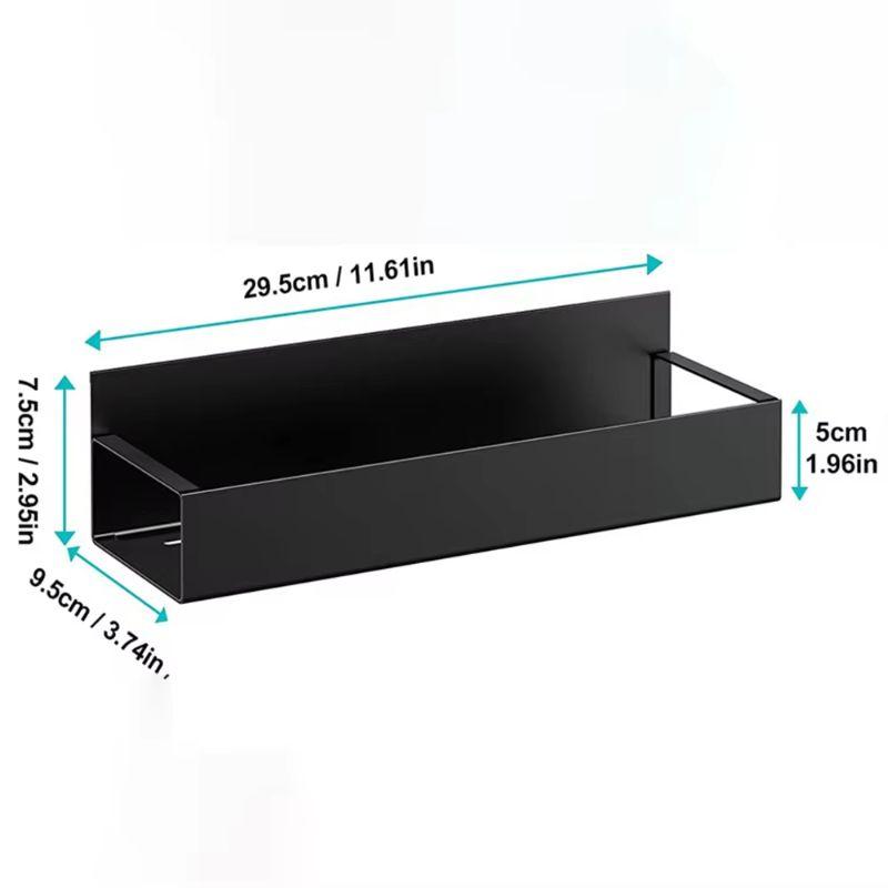 Magnetisches Kühlschrankregal Gewürzregal Kühlschrank Seitenregal Schwarzes Eisen Haushalt Platzsparend Küchenorganisator Regal