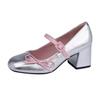 2025 spring and summer new Mary Jane shoes women's thick heels high heels women's outer wear high sense fashion versatile single shoes women's shoes
