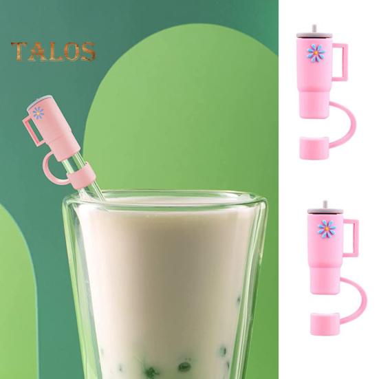 2/5Pcs Straw Cover Hats No Odor Dustproof Fixed Strap Healthy Portable Ice Cup Dust Hats