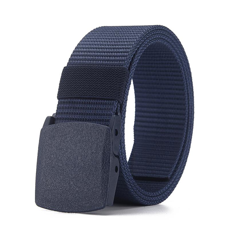 Canvas Belt with Automatic Plastic Buckle - Perfect for Outdoor Sports & Casual Wear Ideal Gift Choice