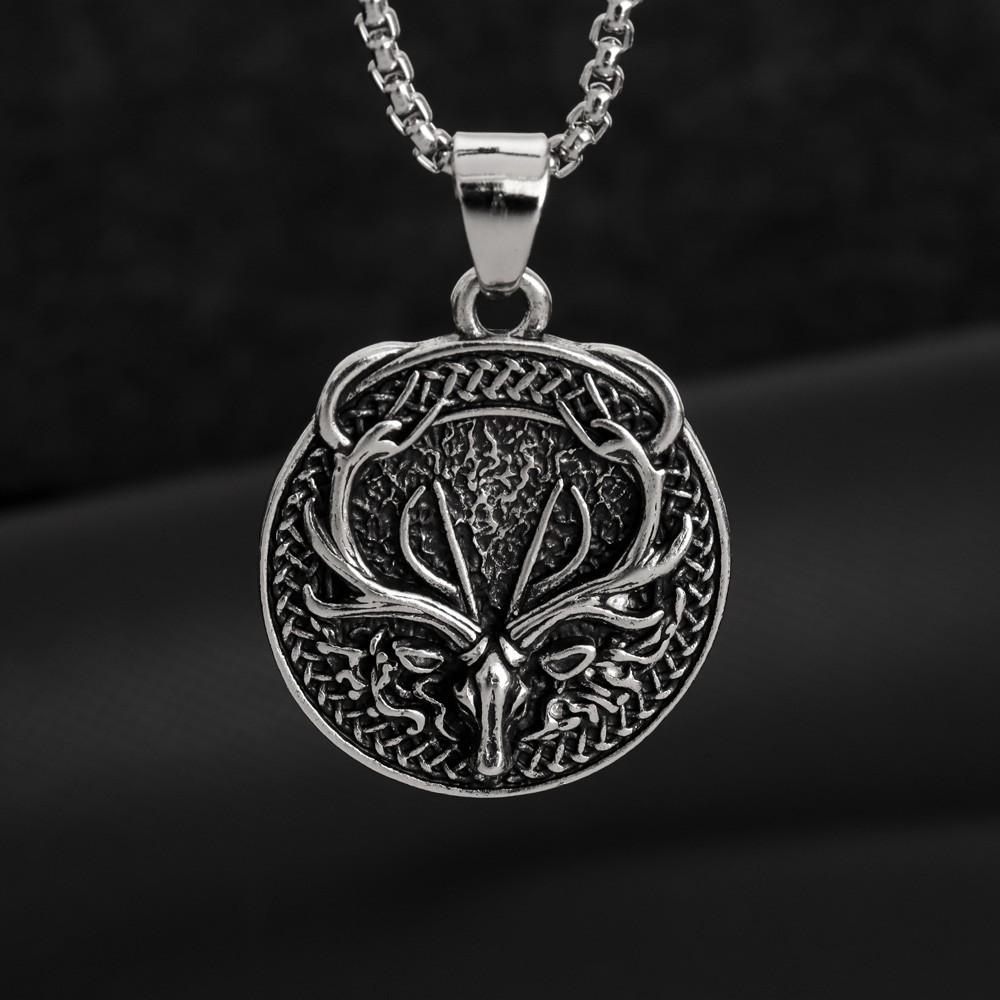 New Elk Animal Pendant Hip Hop Retro Trendy Pendant Necklace