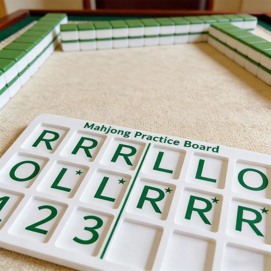 Mahjong Solo Übungsbrett Anfänger Mahjong Trainingswerkzeug Amerikanische Mahjong Strategiehilfe Leicht Tragbar Spieler Übung