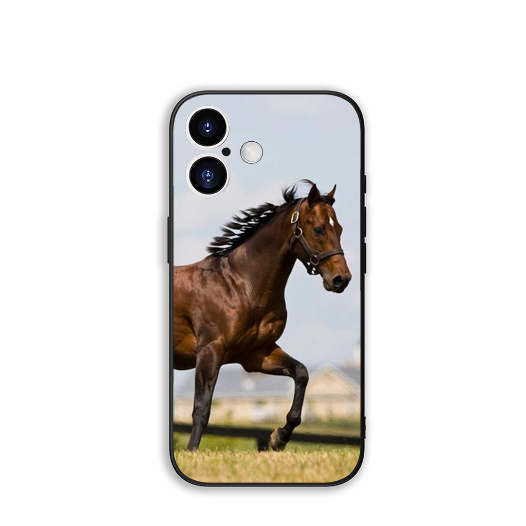 Cover Running Wild Horse Black for Motorola Moto G04 G13 G14 G22 G23 G20 G32 G34 G35 G64 G82 G84 G53 G60 G72 E14 E15 E13 Case