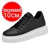 Hoge Kwaliteit Leren Schoenen voor Mannen met Hoogteverhoging 6cm/8cm/10cm Optioneel Onzichtbare Hoogteverhogende Mode Witte Sportschoenen
