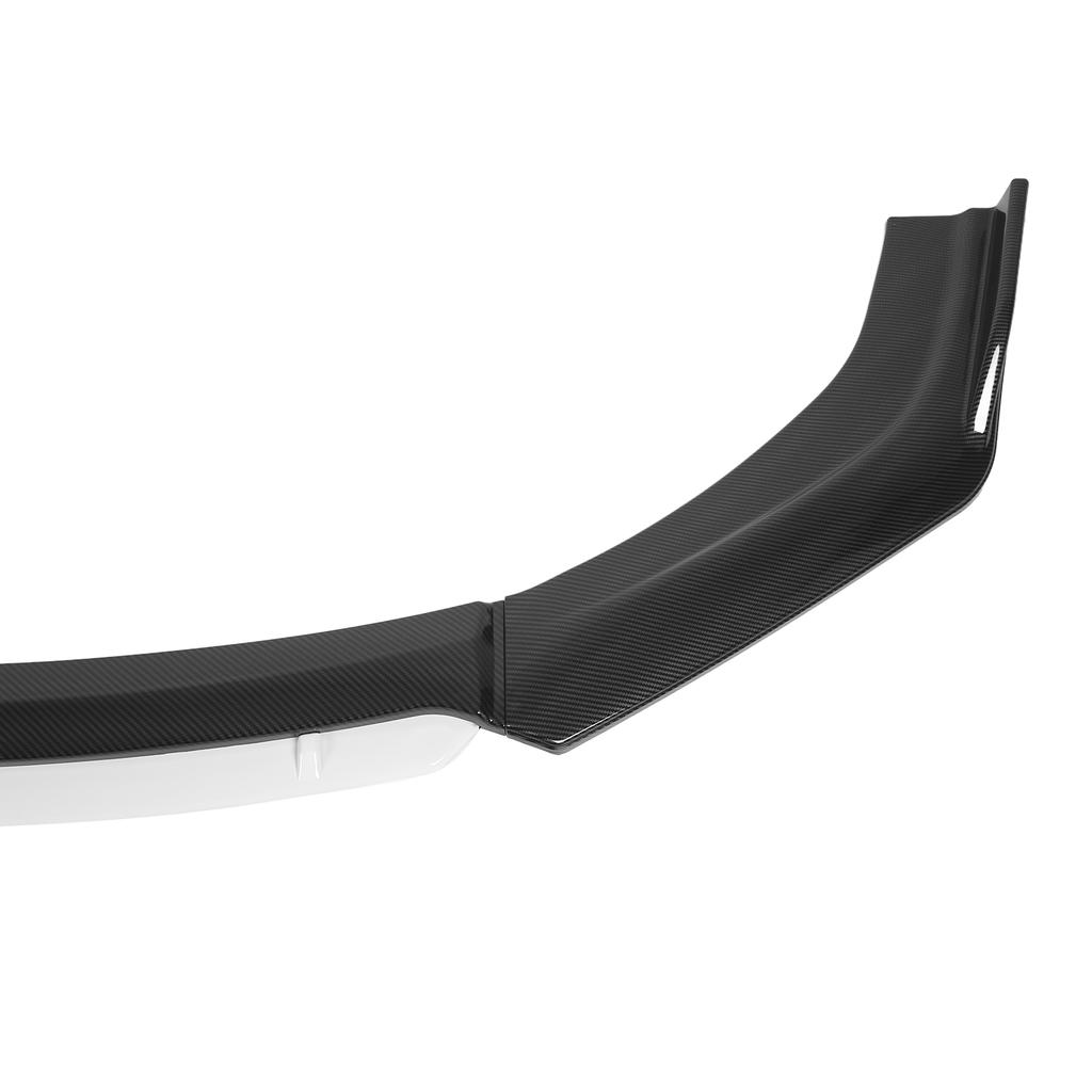 Front Bumper Lip Spoiler Splitter Kit Aerodynamic Part for Auto Car Modification(Glossy Black White )