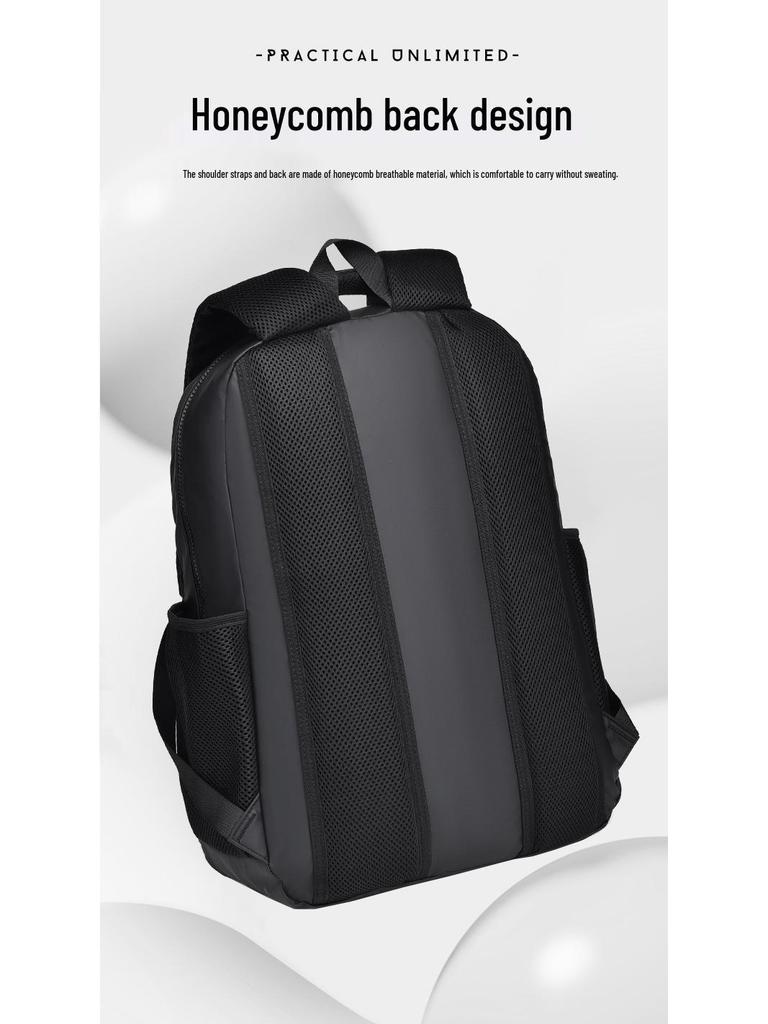 Men's Large Capacity Multifunctional Business Backpack - Nylon, Simple Design for Commuting