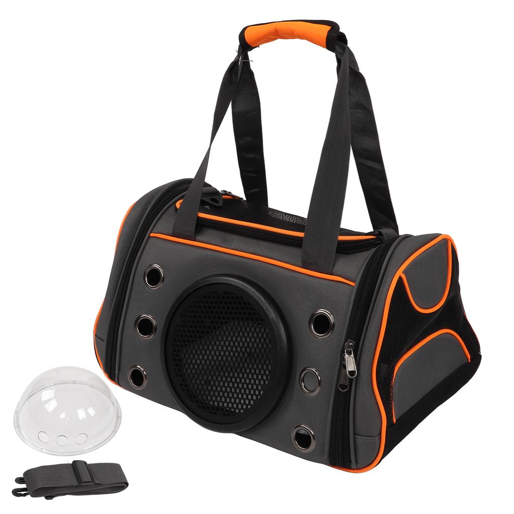 Pet Carrier Breathable Portable Cat Bag with One Transparent Window Pad Shoulder Strap50x27x29cm /