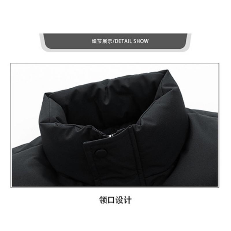 Unisex White Puffer Vest Stand Collar Loose Warm Winter Gilet Thickened Top