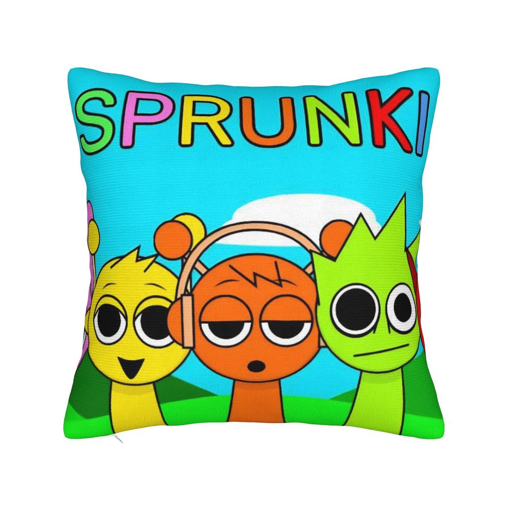 Sprunki Game Square Pillow Cases Cartoon Cushion Cover Fashion Polyester Decor Pillowcover for Car 45x45cm