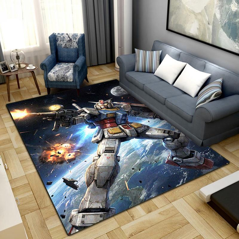 Mobile Suit Gundam Print Rug Living Room Home Fashion Decoration Office Desk Chair Carpet LXR104