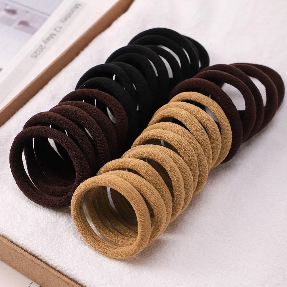 30Pcs/Set Solid Nylon Rubber Band for Girls Elastic Basic Hair Bands Headband Scrunchies Kids Ponytail Holder Hair Accessories