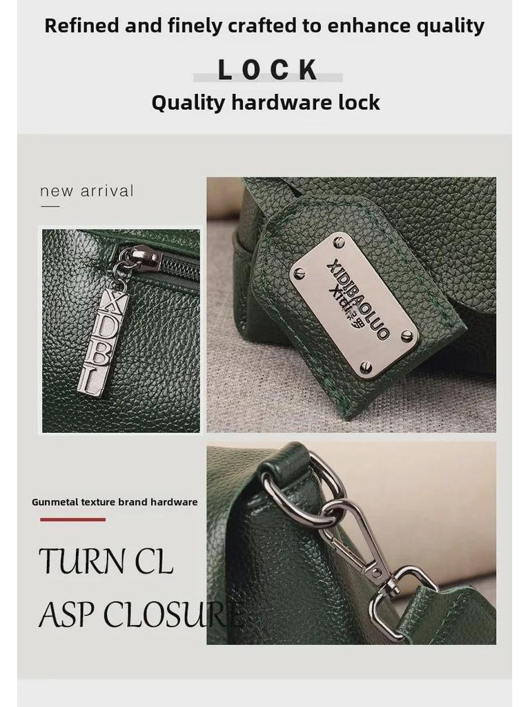 Sac bandoulière en cuir pour femme Xidi Paul 2025, style européen et américain – Grande capacité, design à rabat