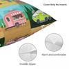 Camping Trailer Caravan Square Pillowcase Polyester Linen Velvet Printed Zip Decorative Pillow Case Sofa Seater Cushion Cover