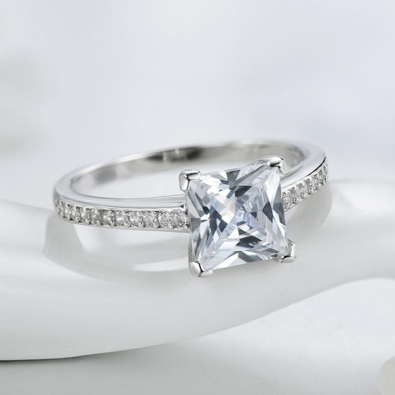 MODIAN Verlobung AAAAA Kubikzircon Mode Ringe Echt 925 Sterling Silber Ehering Brautschmuck für Frauen