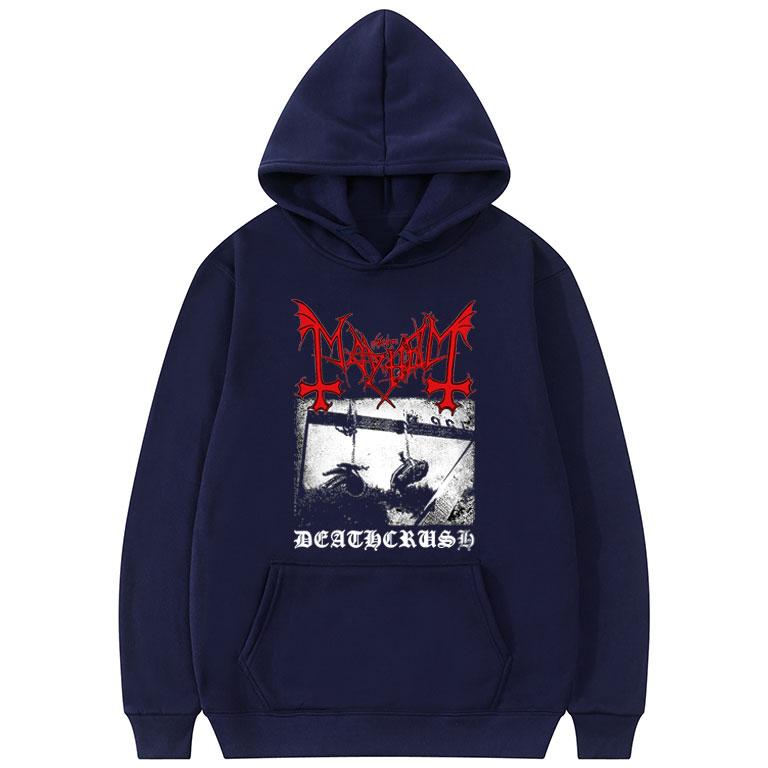 Mayhem Deathcrush Hoodie Music Rock Band Print Streetwear Unisex Women Hip Hop Fashion Sweatshirts Oversized Hoodie Male Tracksuits