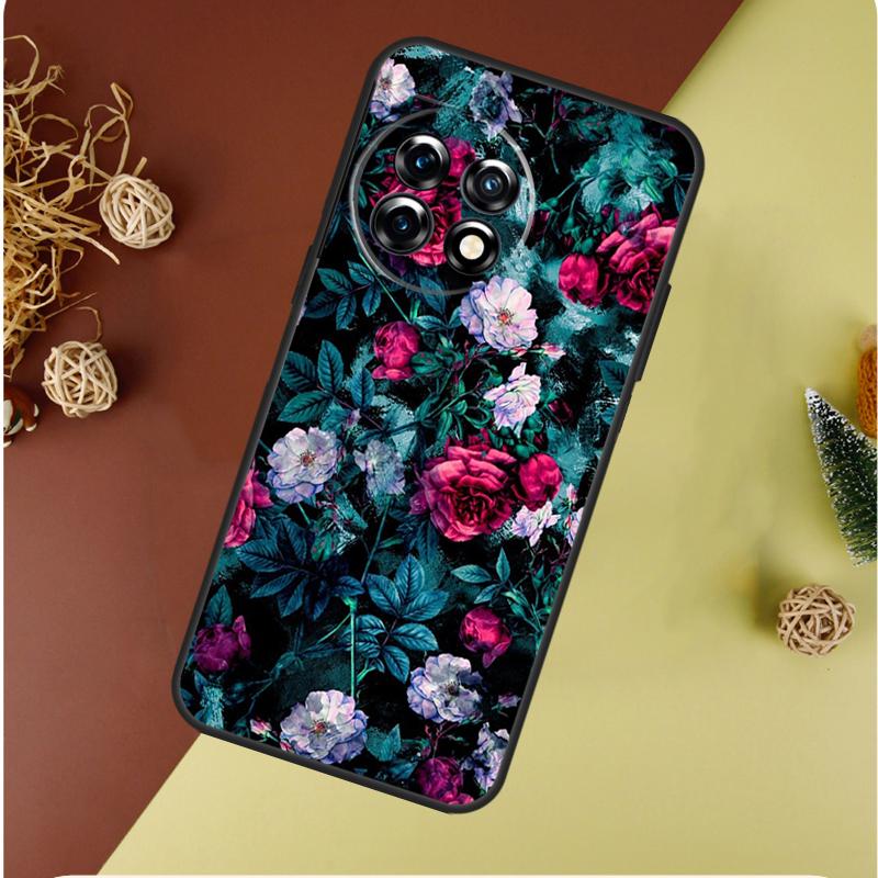 Red Rose Flower For OnePlus 13 13R 12 12R 11 9 10 Pro 8T 9RT 10T 10R Nord 4 CE 2 3 Lite N20 N30 Phone Case