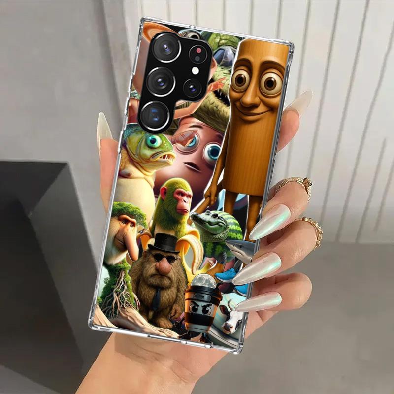 

Italian Brainrot Animals Phone Case for Samsung Galaxy S26 S24 S23 Ultra S25 Edge S22 S21 Plus S20 FE + Soft Print Shell Funda G Samsung S22