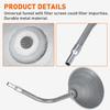 Steel Bendable Universal Spout Funnel with Filter and Flexible Pipe - Galvanized for All Automotive Oils, Diesel Fuel and Other Liquids - Silver