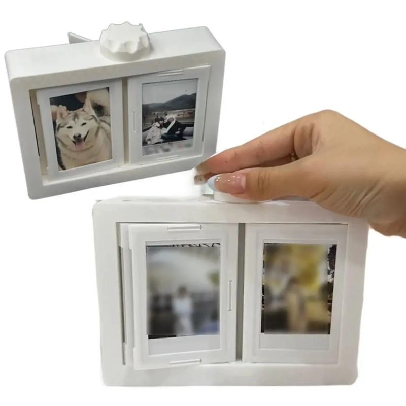 12 Pockets 3D Rotating Photocard Holder Protective Easy To Install Photo Album Rotating Page-turning Ornaments Multi-purpose