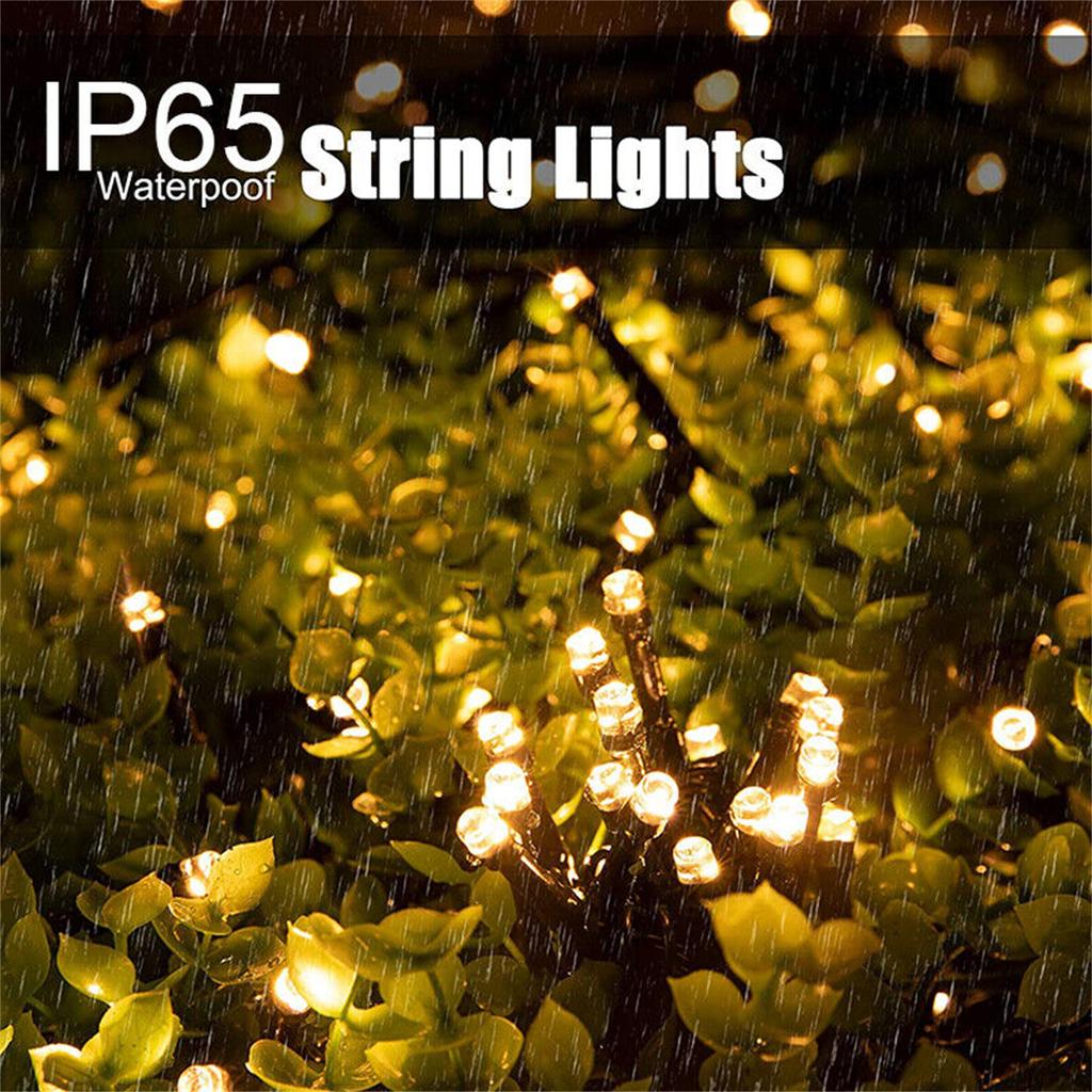 22m 200 LEDs Outdoor Solar-Lichterkette Mit Solarpanel IP65 Wasserdicht Energiesparende LED-Lichterketten Für Gartenweg Hof Dekoration