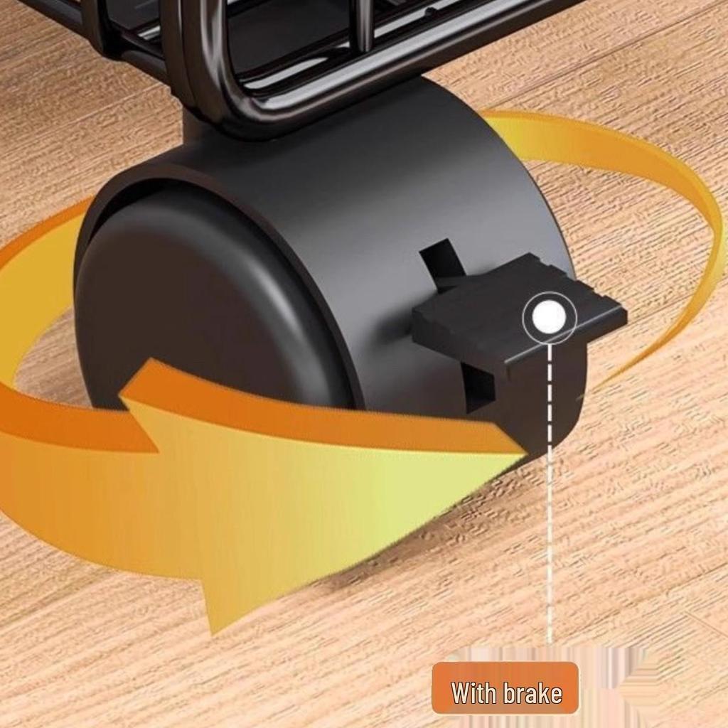 Compact Storage Cart with Casters for Bags, Backpacks, Books, and More