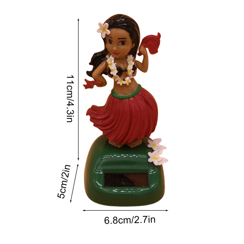 Solarenergie Hawaii Mädchen Tanzende Puppe kreativ Hawaiianischer Wackelkopf Tänzer Wackelkopf Hawaii Auto Ornament Geschenk
