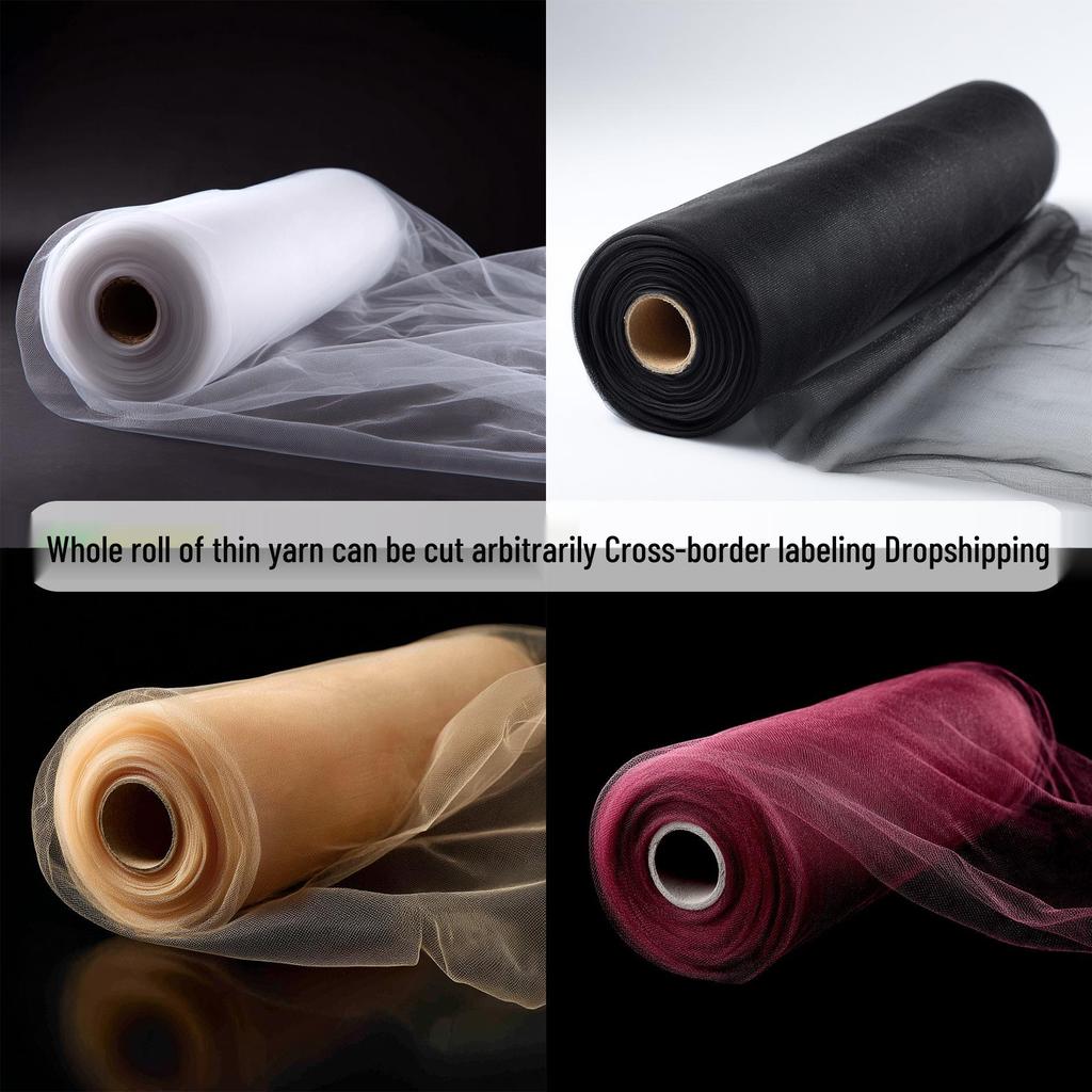White Tulle Gauze Curtain for DIY Wedding & Outdoor Party Decoration