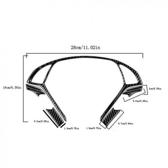 Carbon Fiber Steering Wheel Cover Frame Trim Fit For Infiniti G37 G35 08-2013