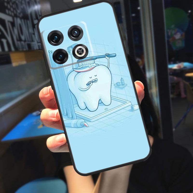 Cartoon Dentist Dental Crowned Teeth Funda For OnePlus 10T 8T 9RT 12 13 13R 11 9 10 Pro OnePlus Nord 4 CE 2 3 Lite N20 N30 Case
